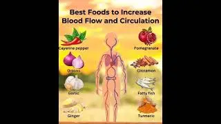 ❤️ Best Foods to Increase Blood Flow and Circulation Naturally#HealthyCirculation #BloodFlowBoost