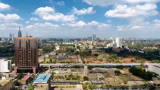 Nairobi Cityscape Skyline Expressway Uhuru Park Current State Renovation KICC Helicopter Kenya East 