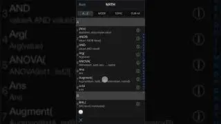 Calculator Infinity (∞) Tutorial - Augment Matrix Example  (NEW)