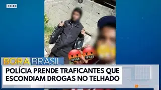Traficantes escondem drogas em telhado para escapar da pol&iacute;cia | Bora Brasil