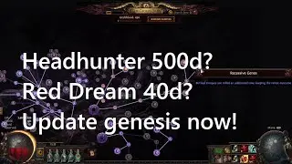 foulborn headhunter 500d? Update genesis tree now!!!