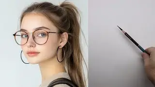 Как нарисовать лицо шаг за шагом (в очках) | Простой урок рисования портрета