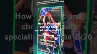 How to select and choose a build specialization nba 2k26