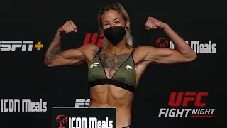 Mariya Agapova and Sabina Mazo - Official Weigh-ins - (UFC Fight Night: Dern vs. Rodriguez)