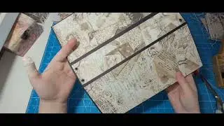 A tutorial for constructing a tall, skinny journal cover and tie binding for signatures.