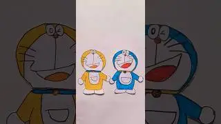 Yellow and blue Doraemon #shortsviral #trending #art #drawing #doraemon