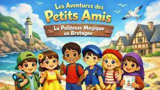 ✨ Les Aventures des Petits Amis📍La Politesse Magique en Bretagne #apprendrelefrancais #frenchforkids
