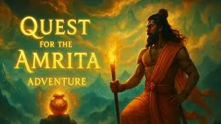 The Quest for Amrita 🌊 | Hindu Mythology Story + English Vocabulary | Samudra Manthan Explained