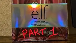 E.L.F Advent Makeup Calendar Unboxing Part 1