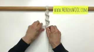 HALF HITCH KNOT not alternating Create a stunning Spiral . #13 . Macram&eacute; 40 Knots Library