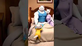 Papa Reads a Poem to Baby 💤🐱 | Sweet Bedtime Family Moment 💖 #catshortstory #viralvideo #fyp #cat