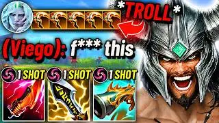 Tryndamere, but I go Full ASSASSIN and Viego has a MENTAL BREAKDOWN...