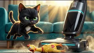 Tiny Kitten vs. Giant Vacuum Cleaner! 😱 (Who Wins?) || Purrfect Mama Cats || Ep.40