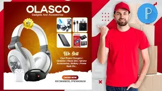 How to create professional | Gadgets Accessories Flyer | Design in Pixellab #Socialmediaposter.