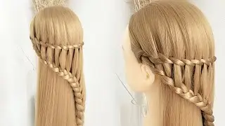 Beautiful Waterfall Side Braid Hairstyle | Easy Hairstyle Tutorial