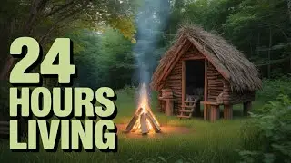 Living 24 hours in handmade house - challenge