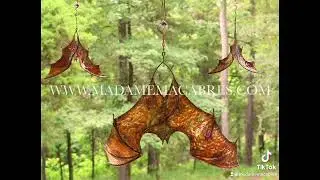 Xtra Large Copper Kinetic Bat Wind Spinner