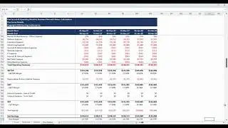 Pre-Launch & Operating Monthly 3-Statement Business Plan with Return Calculations - Pro Forma Models