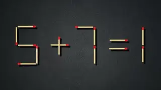 Turn the wrong equation into correct | Matchstick Puzzle 5+7=1