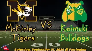 McKinley Tigers vs Kaimuki Bulldogs Varsity. Regular Season. Saturday, September 27, 2025.