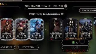 Nightmare tower 200 3rd run. We finally got him, MK1 Ghostface #mortalkombatmobile #mk11 #ghostface 