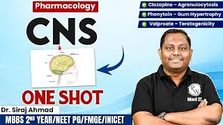CNS | Pharmacology ONE SHOT | MBBS 2nd year Lecture | Dr Siraj Sir | PW MedEd