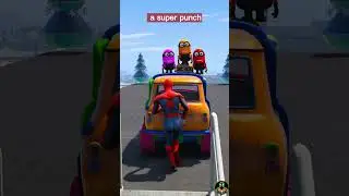 GTA V When Spiderman Meets Minions 💀😂 - Spiderman GTA 5 ragdoll funny