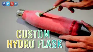 CUSTOM HYDRO FLASK (sAtisFyIng)|popart|mahesh artworks
