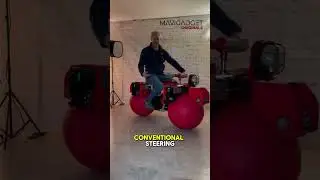 This futuristic bike redefines movement, using spherical wheels instead of traditional ones for