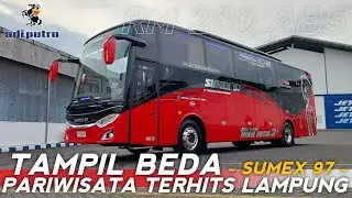 JAMINAN TERBAIK PARIWISATA DI LAMPUNG ‼️ RILIS SINGLE GLASS PO SUMEX 97 DARI KAROSERI ADIPUTRO