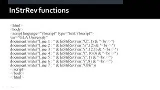 26  VBscript String and Its In built functions