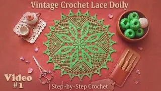 How to crochet Doily EASY Step by Step Tutorial VIDEO #1 #Crochet  #क्रोशिया #h&auml;keln #ganchillo