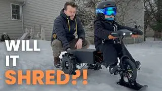 So I built my son an electric snow bike....