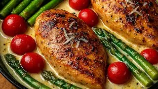 This Creamy Chicken with Asparagus BROKE My Diet… Worth It 🔥