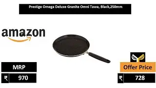 Prestige Omega Deluxe Granite Omni Tawa, Black,250mm
