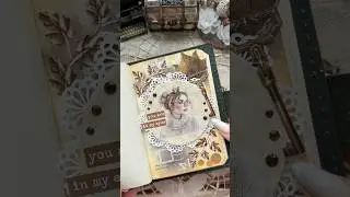 ASMR journal Whispers of Autumn🍂🗝️🕰️🍁✨|#asmr #journaling #scrapbooking #journal #diy #fyp