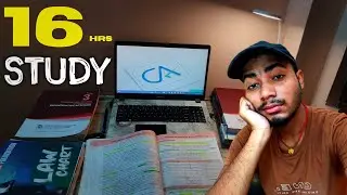CA Foundation Study Vlog 📚 | 16 Hours Study Grind | CA Exam Preparation 🎯 | Realistic CA Study Vlog
