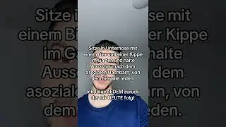 Sitze in Unterhose mit einem