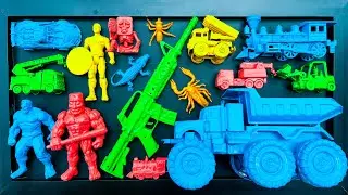 Membersihkan mobil mobilan,mobil derek,dump truck,kereta api,tung tung sahur,hulk,captain america.