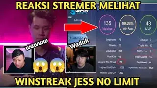 REAKSI STREMER MELIHAT WINSTREK 100 KALI JESS NOLIMIT 😱😱😱