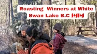 STOPPED OVER FOR LUNCH AT WHITE SWAN LAKE B.C #canada #familyvlog #camping #family