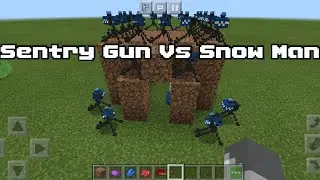(Minecraft) Sentry Gun Vs Snow Man!