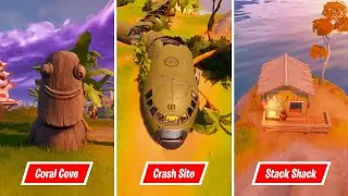 [Easiest Route] Visit Coral Cove, Stack Shack, and Crash Site without swimming in a single match