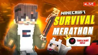 SURVIVAL MODE MINECRAFT MARATHON || Vision Playz IS LIVE || PART - 0