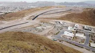 Hilltop drone view by Tarragona, Ciudad de Chihuahua