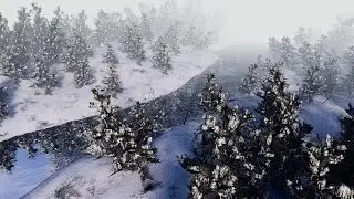 Snowy Forest River (Blender 3D Animation)