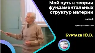 Мой путь к феноменологической теории фундаментальных структур материи (2 часть) Буртаев Ю.В.