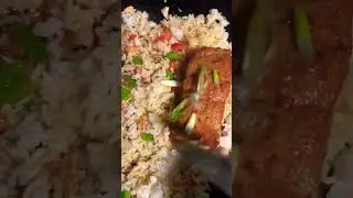 Am making season rice with salmon#food