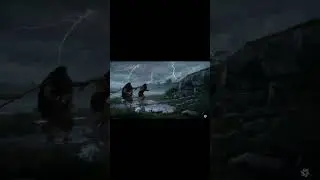 Caught in the Storm ⛈️ Neanderthals&rsquo; Struggle #humanorigins #horse #neanderthals #memes