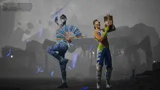Kitana vs Jhonny Cage, Kombat League, T15, Janet Cage kameo, MK2 movie skin, Mortal Kombat 1